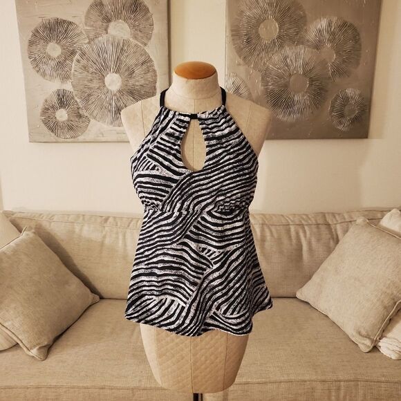 Raisins Curve Mombasa Print Underwire Tankini 16W - Picture 2 of 10